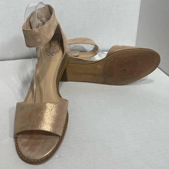 Vince Camuto || woman’s Suede Two-Piece Sandals - Rejjie Size 9 . Color Natural - Picture 6 of 11